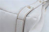 Authentic GUCCI Abbey Shoulder Tote Bag Leather 130736 White J1021