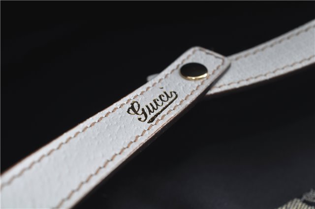 Authentic GUCCI Abbey Shoulder Tote Bag Leather 130736 White J1021