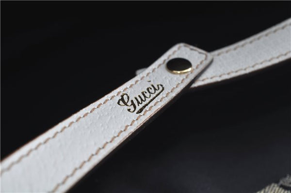 Authentic GUCCI Abbey Shoulder Tote Bag Leather 130736 White J1021