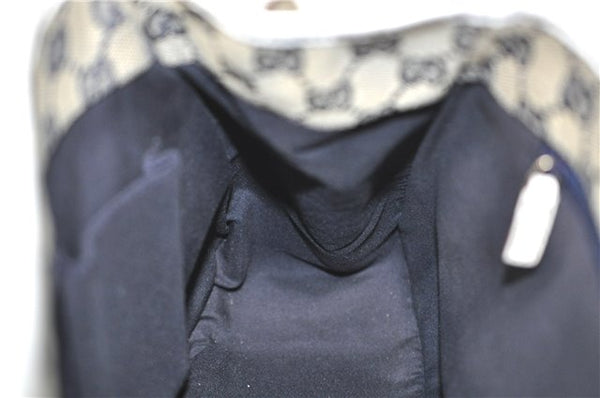 Authentic GUCCI Abbey Shoulder Tote Bag Leather 130736 White J1021