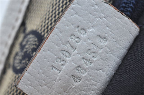 Authentic GUCCI Abbey Shoulder Tote Bag Leather 130736 White J1021