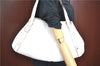 Authentic GUCCI Abbey Shoulder Tote Bag Leather 130736 White J1021