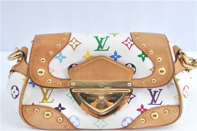Auth Louis Vuitton Monogram Multicolor Marilyn Shoulder Bag M40127 White J1027