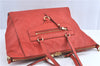 Auth Louis Vuitton Monogram Empreinte Lumineuse PM Tote Bag Red M40552 LV J1036