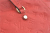 Auth Louis Vuitton Monogram Empreinte Lumineuse PM Tote Bag Red M40552 LV J1036