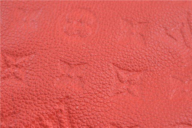 Auth Louis Vuitton Monogram Empreinte Lumineuse PM Tote Bag Red M40552 LV J1036