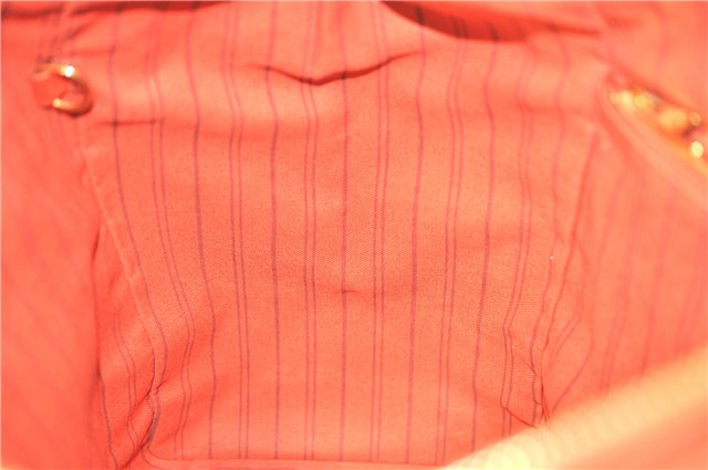 Auth Louis Vuitton Monogram Empreinte Lumineuse PM Tote Bag Red M40552 LV J1036