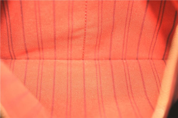 Auth Louis Vuitton Monogram Empreinte Lumineuse PM Tote Bag Red M40552 LV J1036