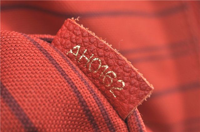 Auth Louis Vuitton Monogram Empreinte Lumineuse PM Tote Bag Red M40552 LV J1036