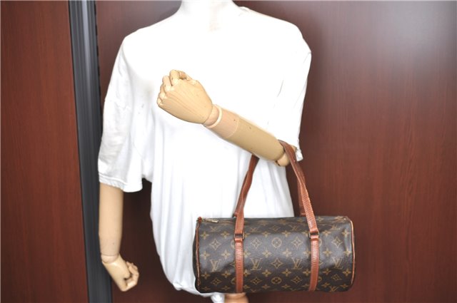 Authentic Louis Vuitton Monogram Papillon 30 Hand Bag Old Model LV J1037