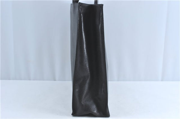 Authentic CHANEL Caviar Skin CC Logo Shoulder Tote Bag Black J1038