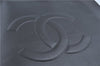 Authentic CHANEL Caviar Skin CC Logo Shoulder Tote Bag Black J1038