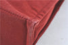 Authentic HERMES Fourre Tout MM Hand Tote Bag Canvas Red J1042