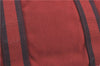 Authentic HERMES Fourre Tout MM Hand Tote Bag Canvas Red J1042