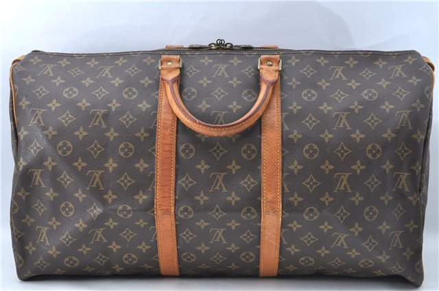 Authentic Louis Vuitton Monogram Keepall 55 Travel Boston Bag M41424 LV J1048