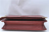 Authentic Cartier Must de Cartier Clutch Bag Purse Leather Bordeaux Red J1052