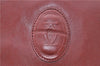 Authentic Cartier Must de Cartier Clutch Bag Purse Leather Bordeaux Red J1052