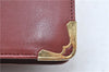 Authentic Cartier Must de Cartier Clutch Bag Purse Leather Bordeaux Red J1052