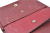 Authentic Cartier Must de Cartier Clutch Bag Purse Leather Bordeaux Red J1052