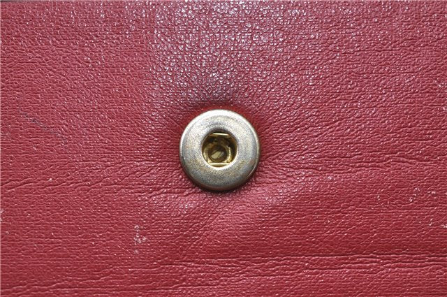 Authentic Cartier Must de Cartier Clutch Bag Purse Leather Bordeaux Red J1052