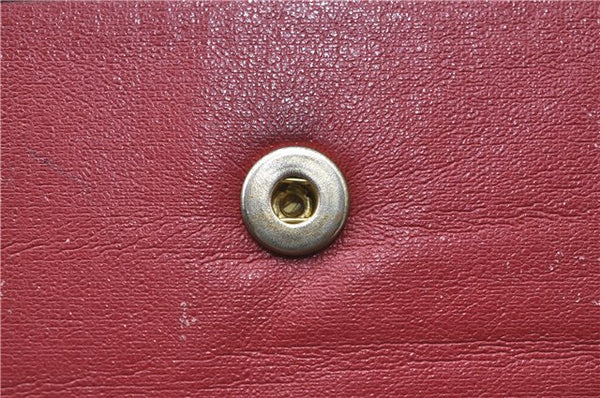 Authentic Cartier Must de Cartier Clutch Bag Purse Leather Bordeaux Red J1052