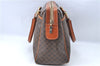 Authentic CELINE C Macadam Blason Pattern Hand Bag PVC Leather Brown J1053