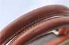 Authentic CELINE C Macadam Blason Pattern Hand Bag PVC Leather Brown J1053