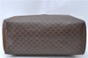 Authentic CELINE C Macadam Blason Pattern Hand Bag PVC Leather Brown J1053