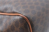 Authentic CELINE C Macadam Blason Pattern Hand Bag PVC Leather Brown J1053