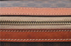 Authentic CELINE C Macadam Blason Pattern Hand Bag PVC Leather Brown J1053