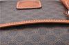Authentic CELINE C Macadam Blason Pattern Hand Bag PVC Leather Brown J1053