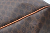 Authentic CELINE C Macadam Blason Pattern Hand Bag PVC Leather Brown J1053