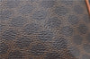 Authentic CELINE C Macadam Blason Pattern Hand Bag PVC Leather Brown J1053