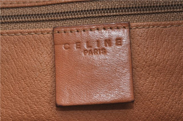 Authentic CELINE C Macadam Blason Pattern Hand Bag PVC Leather Brown J1053