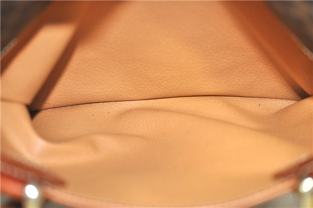 Authentic CELINE C Macadam Blason Pattern Hand Bag PVC Leather Brown J1053