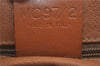 Authentic CELINE C Macadam Blason Pattern Hand Bag PVC Leather Brown J1053