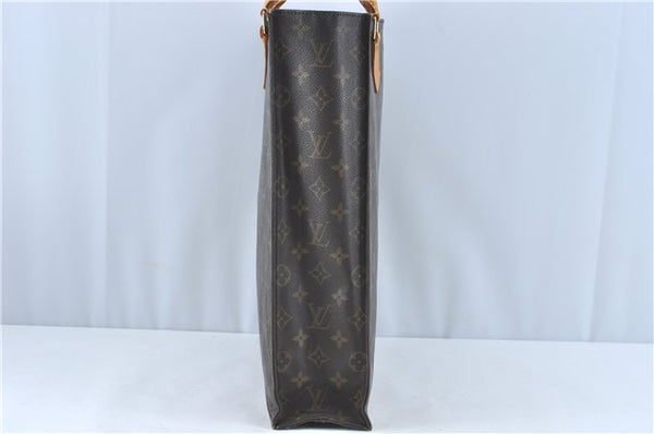 Authentic Louis Vuitton Monogram Sac Plat Hand Bag M51140 LV J1058