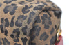 Authentic FENDI Leopard Pouch Canvas Leather Brown Red J1065