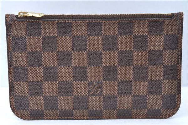 Authentic Louis Vuitton Damier Neverfull Pouch Purse Clutch Bag LV J1068