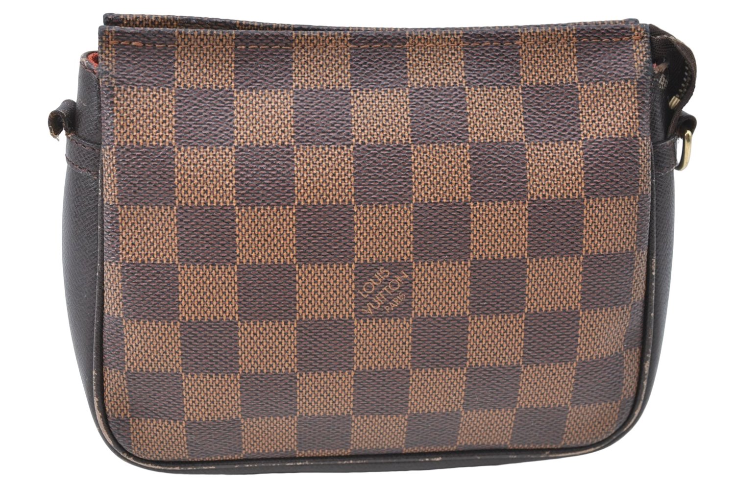 Authentic Louis Vuitton Damier Trousse Makeup Hand Bag Pouch N51982 Junk J1079