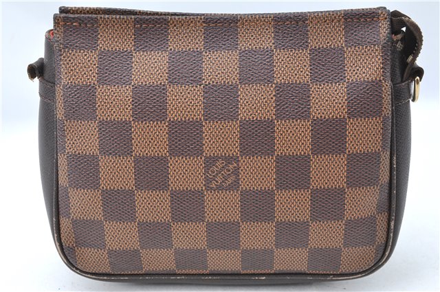 Authentic Louis Vuitton Damier Trousse Makeup Hand Bag Pouch N51982 Junk J1079