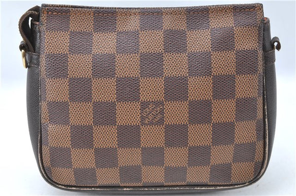 Authentic Louis Vuitton Damier Trousse Makeup Hand Bag Pouch N51982 Junk J1079