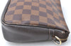 Authentic Louis Vuitton Damier Trousse Makeup Hand Bag Pouch N51982 Junk J1079