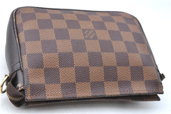 Authentic Louis Vuitton Damier Trousse Makeup Hand Bag Pouch N51982 Junk J1079
