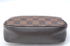 Authentic Louis Vuitton Damier Trousse Makeup Hand Bag Pouch N51982 Junk J1079