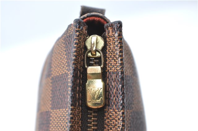 Authentic Louis Vuitton Damier Trousse Makeup Hand Bag Pouch N51982 Junk J1079