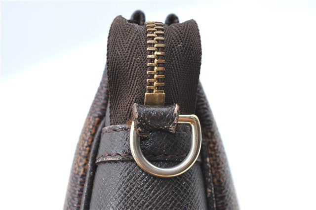 Authentic Louis Vuitton Damier Trousse Makeup Hand Bag Pouch N51982 Junk J1079