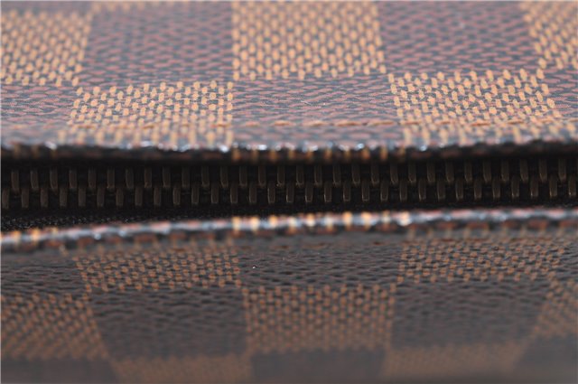 Authentic Louis Vuitton Damier Trousse Makeup Hand Bag Pouch N51982 Junk J1079