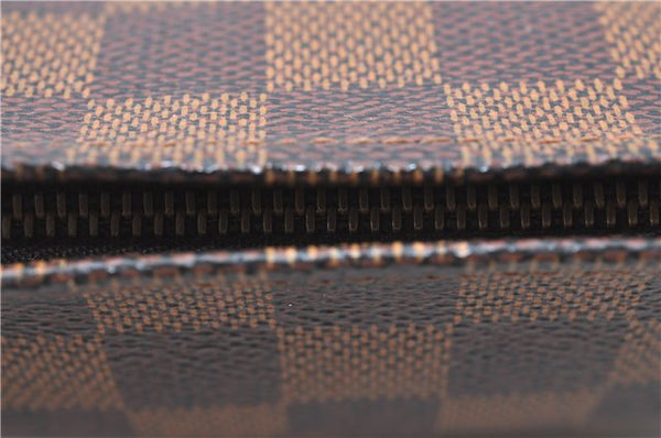 Authentic Louis Vuitton Damier Trousse Makeup Hand Bag Pouch N51982 Junk J1079