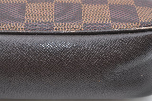 Authentic Louis Vuitton Damier Trousse Makeup Hand Bag Pouch N51982 Junk J1079